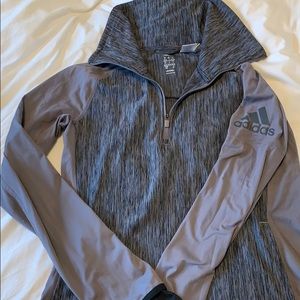 High neck adidas quarter zip